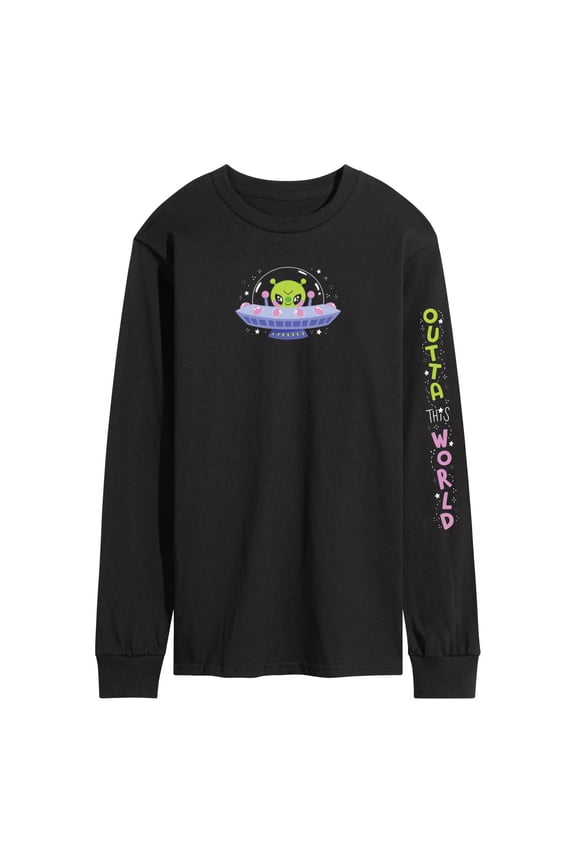 - Outta This World Alien - Men's Long Sleeve Graphic T-Shirt