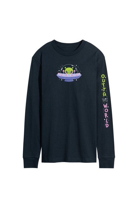 - Outta This World Alien - Men's Long Sleeve Graphic T-Shirt