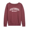 thumbnail image 1 of Instant Message - Overthinkers University Lightweight French Terry Wide Neck Long Sleeve Graphic Shirt, 1 of 6