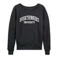 thumbnail image 1 of Instant Message - Overthinkers University - Women's Lightweight French Terry Long Sleeve Shirt, 1 of 6
