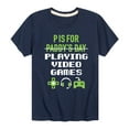 thumbnail image 1 of Instant Message - P Is For Playing Video Games St. Patrick's Day - Toddler And Youth Short Sleeve Graphic T-Shirt, 1 of 5
