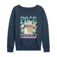thumbnail image 1 of Instant Message - Pace Yourself Snail - Women's Lightweight French Terry Long Sleeve Shirt, 1 of 6