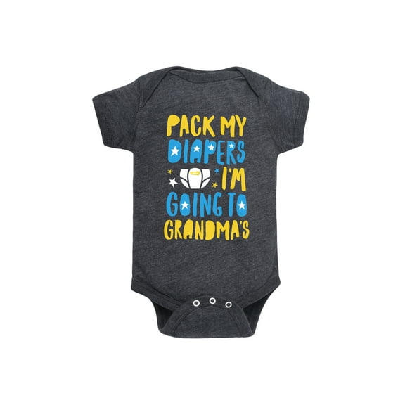 Instant Message - Pack My Diapers I'm Going To Grandmas - Infant Baby One Piece