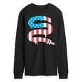 thumbnail image 1 of Instant Message - Paintbrush Painting American Flag - Men's Long Sleeve T-Shirt, 1 of 6
