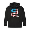 thumbnail image 1 of Instant Message - Paintbrush Painting American Flag - Men's Pullover Hooded Fleece Sweatshirt, 1 of 6
