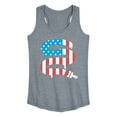 thumbnail image 1 of Instant Message - Paintbrush Painting American Flag - Women's Racerback Tank Top, 1 of 5