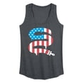 thumbnail image 1 of Instant Message - Paintbrush Painting American Flag - Women's Racerback Tank Top, 1 of 5