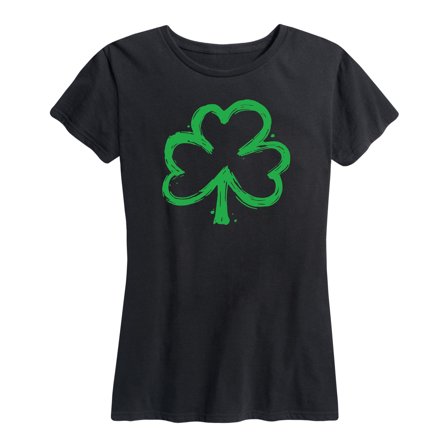 Instant Message - Paintbrush Shamrock - Women's Short Sleeve Graphic T-Shirt
