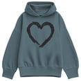 thumbnail image 1 of Instant Message - Paintbrush Stroke Heart Sparkle Oversized Fleece Hoodie Sweatshirt, 1 of 4