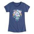 thumbnail image 1 of Instant Message - Painted Bouquet Fitted Short Sleeve Graphic T-Shirt, 1 of 5