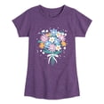 thumbnail image 1 of Instant Message - Painted Bouquet Fitted Short Sleeve Graphic T-Shirt, 1 of 5