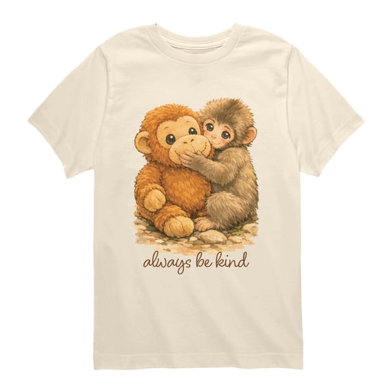 Instant Message - Painterly Punch the Monkey - Youth Boys Short Sleeve Graphic T-Shirt