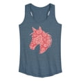 thumbnail image 1 of Instant Message - Paisley Horse Head - Women's Racerback Graphic Tank, 1 of 5