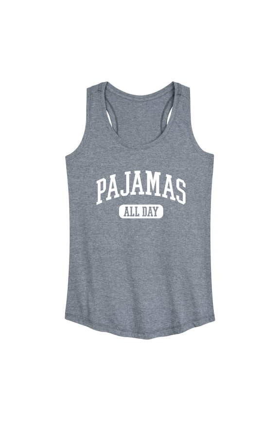- Pajamas All Day Collegiate - Women's Racerback Tank Top