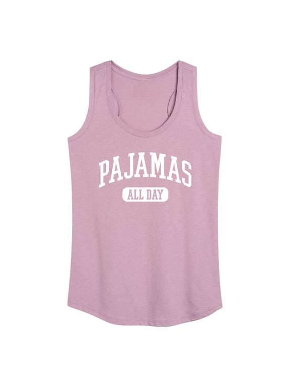 - Pajamas All Day Collegiate Women's Graphic Racerback Tank
