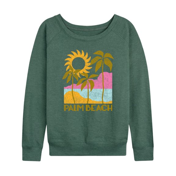 Instant Message - Palm Beach Deco - Women's Lightweight French Terry Long Sleeve Shirt