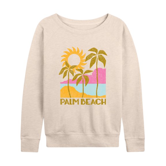 Instant Message - Palm Beach Deco - Women's Lightweight French Terry Long Sleeve Shirt