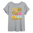 thumbnail image 1 of Instant Message - Palm Beach Deco - Women's Oversized Graphic T-Shirt, 1 of 5
