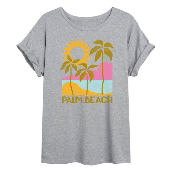 Instant Message - Palm Beach Deco - Women's Oversized Graphic T-Shirt