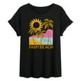 thumbnail image 1 of Instant Message - Palm Beach Deco - Women's Oversized Graphic T-Shirt, 1 of 5