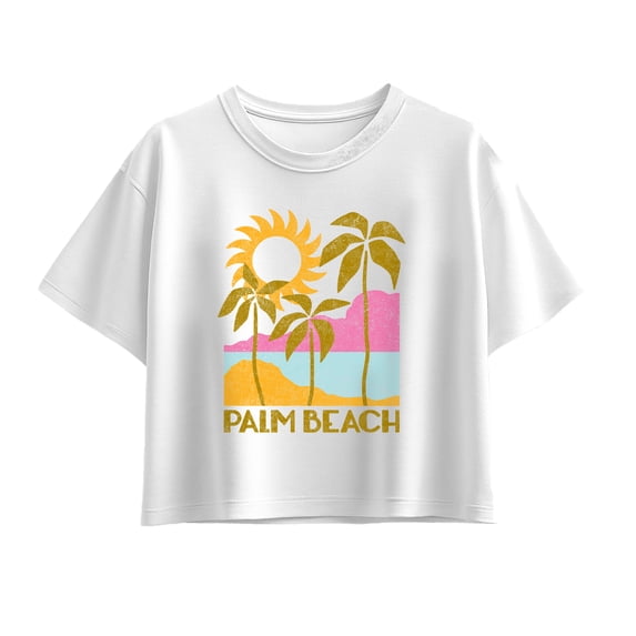 Instant Message - Palm Beach Deco - Youth Girls Boxy T-Shirt