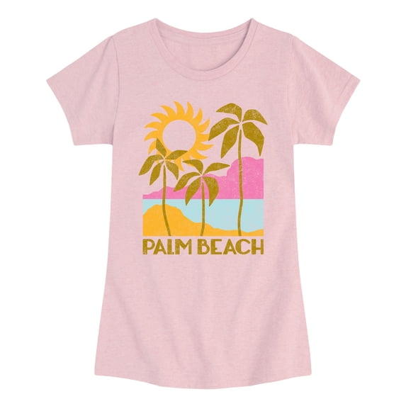 Instant Message - Palm Beach Deco - Youth Girls Fitted Short Sleeve T-Shirt