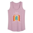 thumbnail image 1 of Instant Message - Palm Tree Rainbow - Women's Racerback Tank Top, 1 of 6