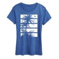 thumbnail image 1 of Instant Message - Palm Tree Silhouette, Panels White - Women's Short Sleeve Graphic T-Shirt, 1 of 4