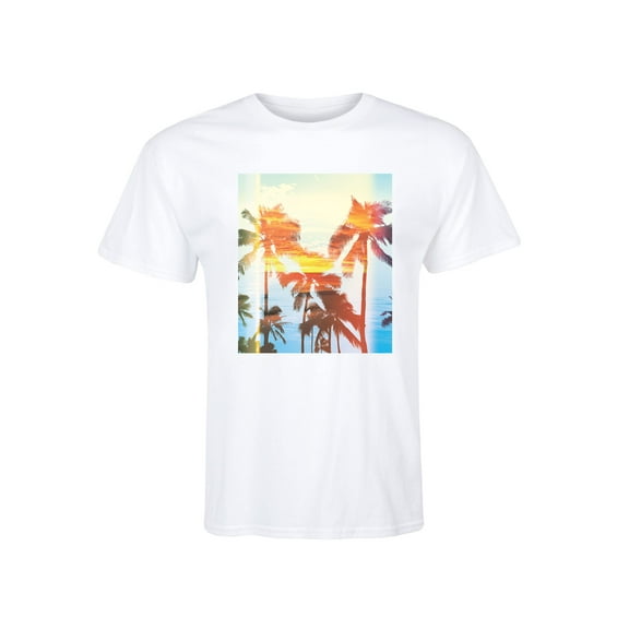 Instant Message - Palm Tree Sunset - Men's Short Sleeve Graphic T-Shirt