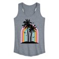 thumbnail image 1 of Instant Message - Palm Trees With Rainbow - Women's Racerback Tank, 1 of 5