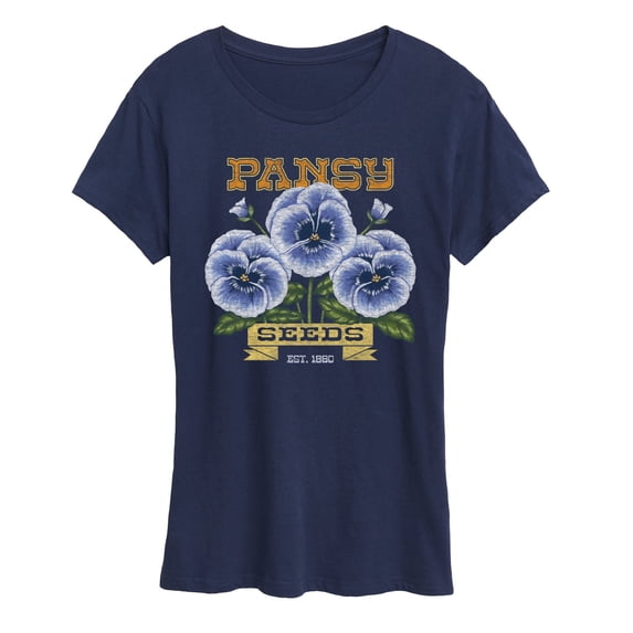 Instant Message - Pansy Seeds Short Sleeve Graphic T-Shirt