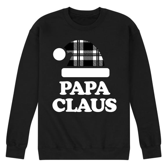 Instant Message - Papa Claus Christmas - Men's Crew Neck Fleece Pullover