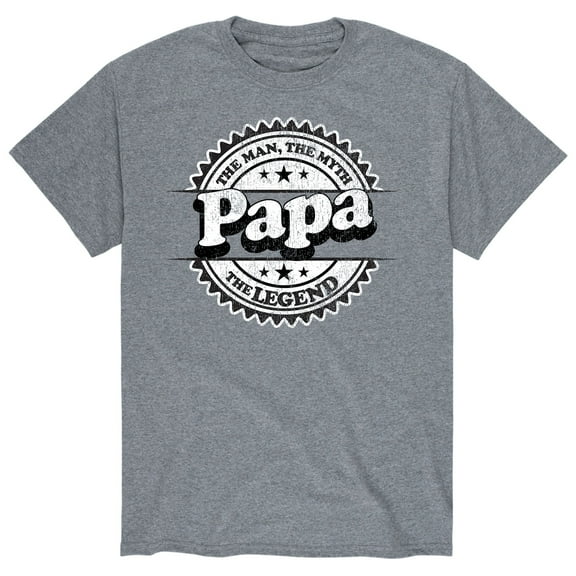 Instant Message - Papa The Man The Myth The Legend - Men's Short Sleeve Graphic T-Shirt