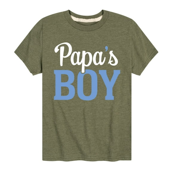 Instant Message - Papas Boy - Toddler & Youth Short Sleeve Graphic T-Shirt