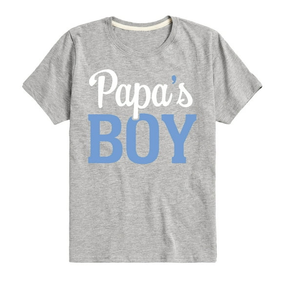 Instant Message - Papas Boy - Toddler & Youth Short Sleeve Graphic T-Shirt