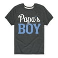 thumbnail image 1 of Instant Message - Papas Boy - Toddler & Youth Short Sleeve Graphic T-Shirt, 1 of 6