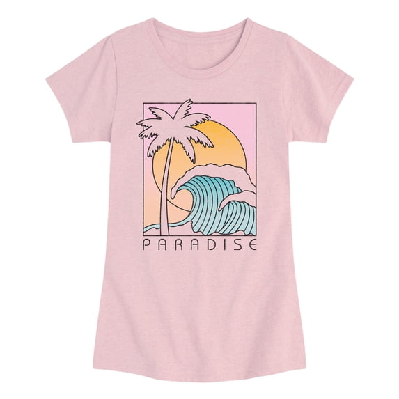 Instant Message - Paradise - Youth Girls Fitted Short Sleeve T-Shirt