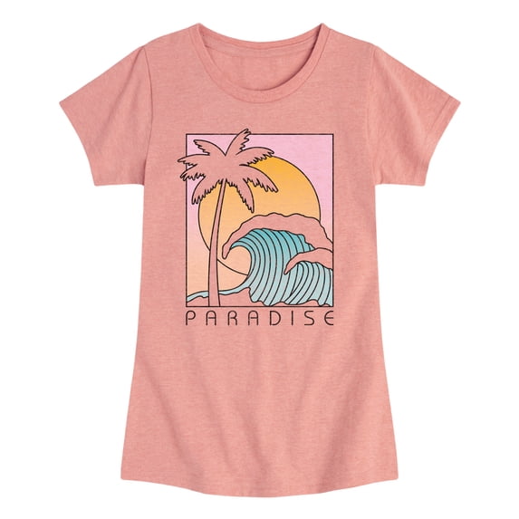 Instant Message - Paradise - Youth Girls Fitted Short Sleeve T-Shirt