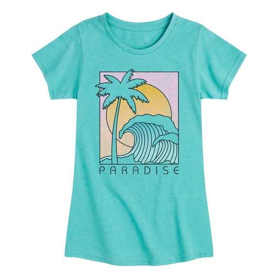 Instant Message - Paradise - Youth Girls Fitted Short Sleeve T-Shirt