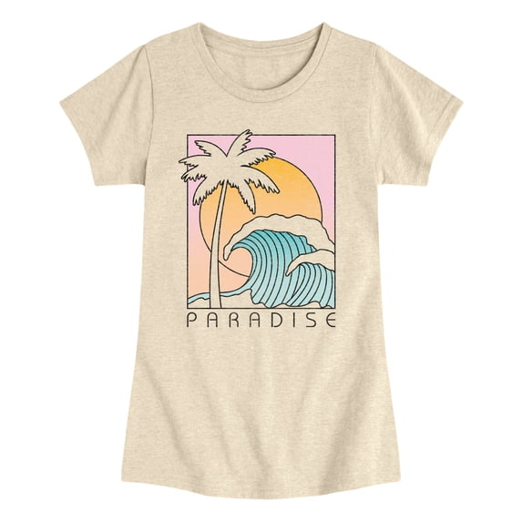 Instant Message - Paradise - Youth Girls Fitted Short Sleeve T-Shirt