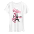 thumbnail image 1 of Instant Message - Paris Love Postmark - Women's Short Sleeve Graphic T-Shirt, 1 of 5