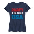 thumbnail image 1 of Instant Message - Party In The USA Patriotic Memorial Day - Women's Short Sleeve Graphic T-Shirt, 1 of 5