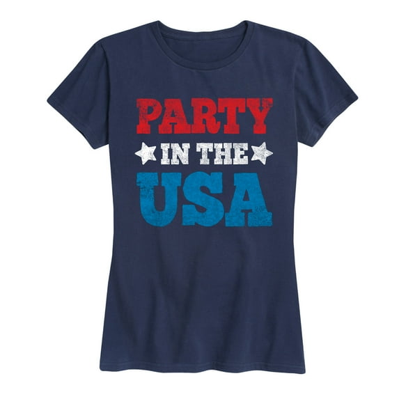 Instant Message - Party In The USA Patriotic Memorial Day - Women's Short Sleeve Graphic T-Shirt