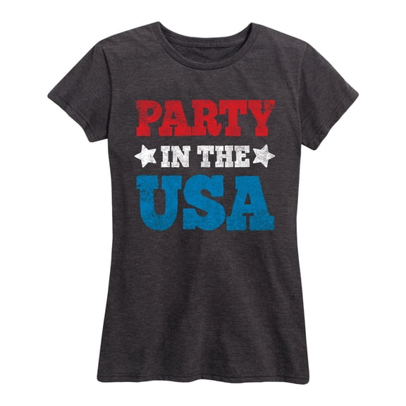 Instant Message - Party In The USA Patriotic Memorial Day - Women's Short Sleeve Graphic T-Shirt