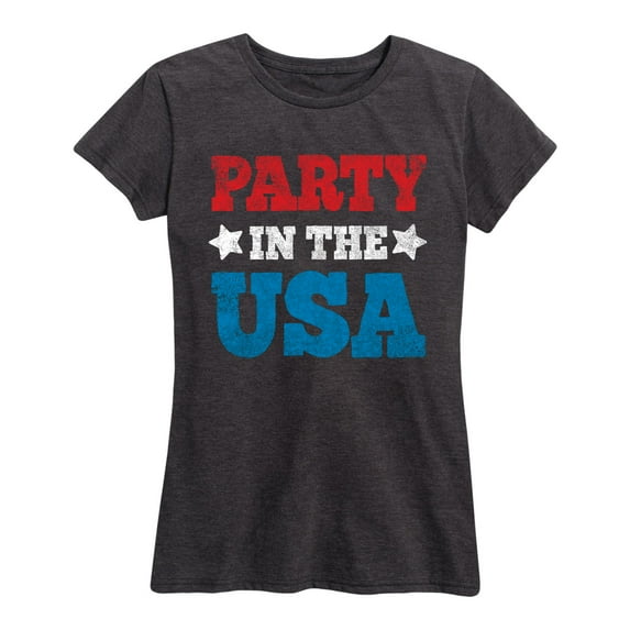 Instant Message - Party In The USA Patriotic Memorial Day - Women's Short Sleeve Graphic T-Shirt