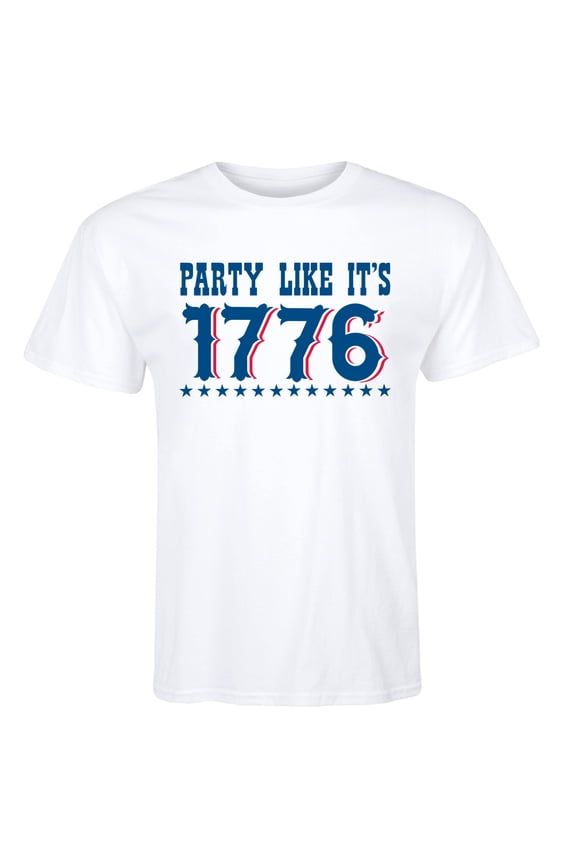 - Party Like It's 1776 Colonial American Funny - Mens T-Shirt - White - X-Large