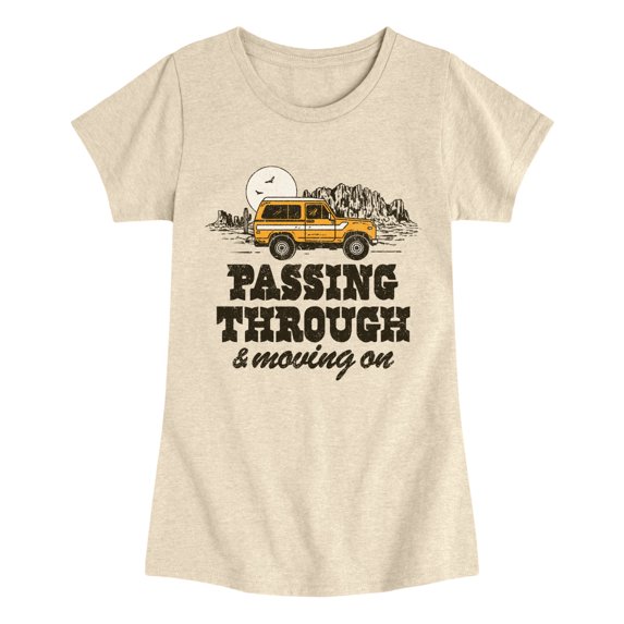 Instant Message - Passing Through Fitted Short Sleeve Graphic T-Shirt