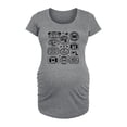 thumbnail image 1 of Instant Message - Passport Stamps - Women's Maternity Scoop Neck Graphic T-Shirt, 1 of 5