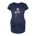 thumbnail image 1 of Instant Message - Pastel Dandelions - Women's Maternity Scoop Neck Graphic T-Shirt, 1 of 5