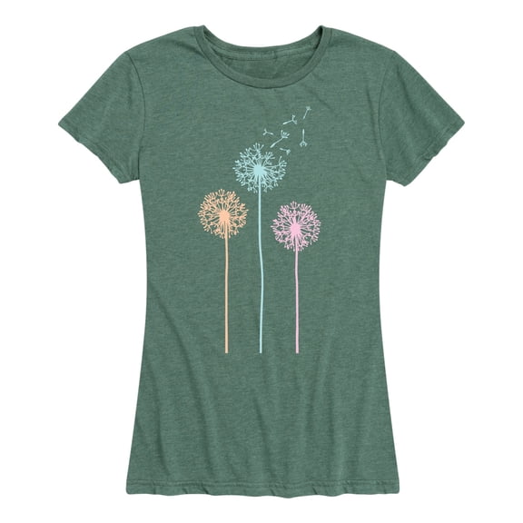Instant Message - Pastel Dandelions - Women's Short Sleeve Graphic T-shirt